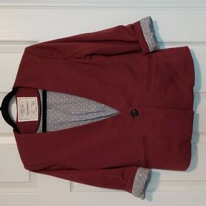 Anthro Cartonnier mauve soft knit blazer, S